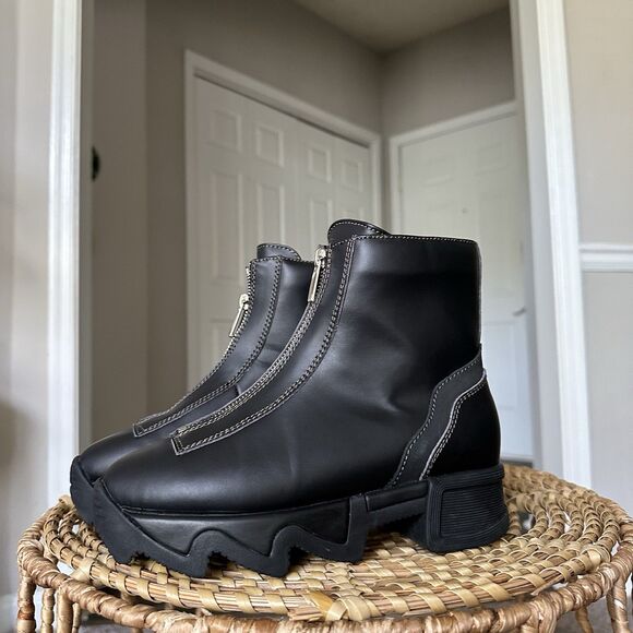 iRi Shoes - iRi ODELE Black Zip-Up Boot Women’s US 6 Chunky Platform Shoes Streetwear $280